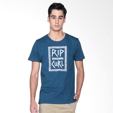 Rip Curl Marcle Native Box Tee Kaos Pria - Blue CTEHU9 4518
