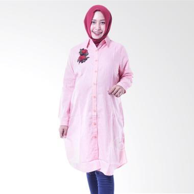 Mama Hamil Tunik Hamil Full Kancing Rose Belle Amina BLJ 399 Baju Hamil Menyusui - Pink Mama Hamil Tunik Hamil Full Kancing Rose Belle Amina BLJ 399 Baju Hamil Menyusui - Pink