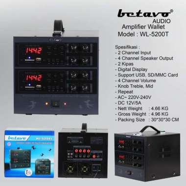 AMPLI WALET BETAVO WL 5200 T PROFESIONAL AMPLIFIER AUDIO PRO