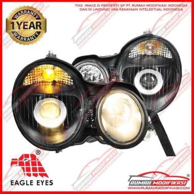 HEADLAMP – BENZ W210 E-CLASS 1996-1999 – PROJECTOR – BLACK