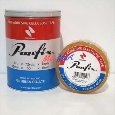 Panfix 1 Inch / 25 mm x 72 Yards isolasi bening / selotip Original
