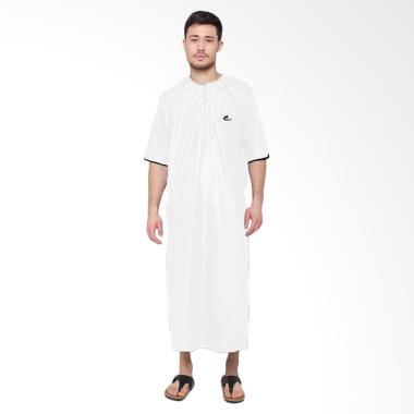 Okechuku Al-Isra Jubah Arabi Pakaian Gamis Pria - Putih