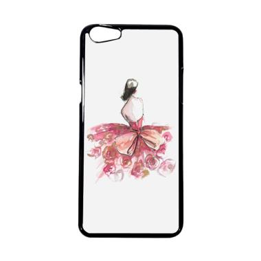 HEAVENCASE Motif Girl Cewe Cewek 13 Hardcase Casing for Oppo F3 - Hitam