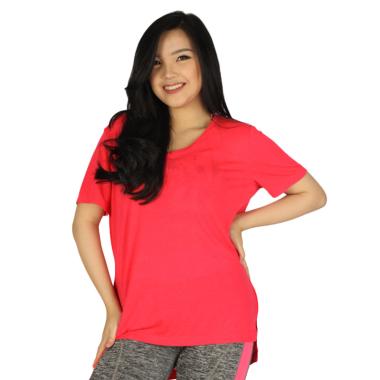 GRAZIEE V-Neck Kaos Olahraga Wanita - Pink Rose MRU0015
