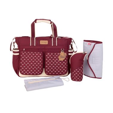 Dialogue Baby Emerald Series Set Tas Besar + TBS & Perlak - Maroon