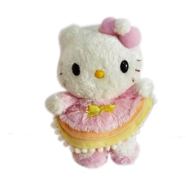 Sanrio Boneka Hello Kitty Original Japan Pink Dress Very Soft