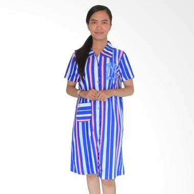 Aily 340 Katun Printed Daster Wanita - Biru