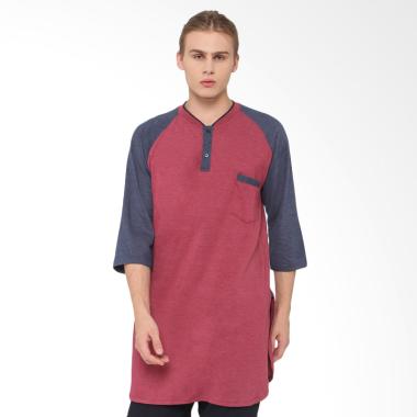Zayidan Gamis Raglan Kaos Muslim Pria - Merah