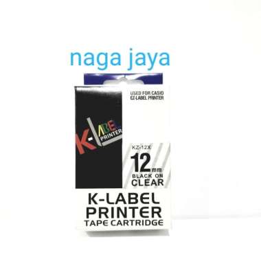 harga Casio k-label 12 mm black on clear tape kz-12x for casio ez printer MULTICOLOR Blibli.com
