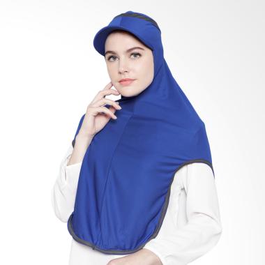 ATTIQAHIJAB Long Runner Jilbab Instant - Blue List Grey
