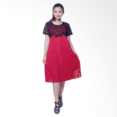 Mama Hamil DRO 795 Brokat Jenifer M ... ress Hamil Menyusui - Red
