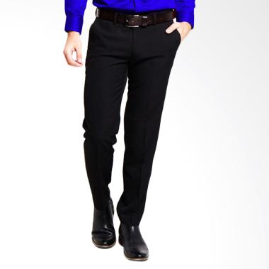 VM Long Office Slimfit Celana Panjang Pria - Hitam 36 Black