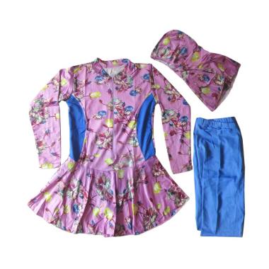 Rainy Collections Bunga Baju Renang Anak Muslim - Ungu