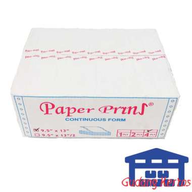 Paperpryns Continuous Form - Putih Merah Kuning Hijau [9.5" x 13"/4 Ply/NCR] White