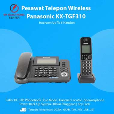 Telepon Cordless Wireless Panasonic KX-TGF310 | Telepon Kantor | Telepon Rumah