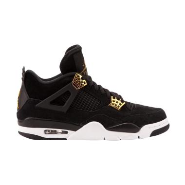 NIKE Men Air Jordan 4 Royalty Sepatu Olahraga Pria - Black Gold [308497-032]
