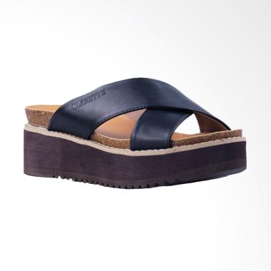 Clarette Clarity Sandal Wedges - Black