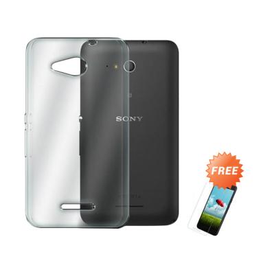 OEM Ultra Thin Soft Case Casing for Sony Xperia E4g / E2053 - Clear + Gratis