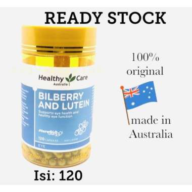Healthy Care Bilberry & Lutein Suplemen Kesehatan Mata [120 Kapsul] Peanut Blue