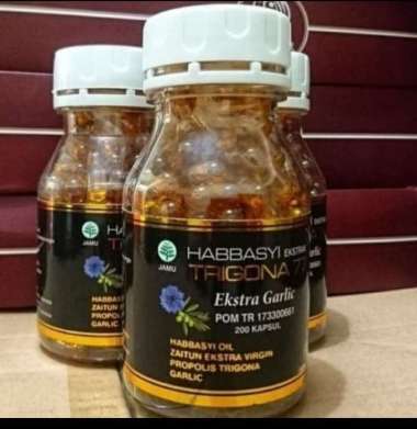 Habbasyi Trigona 77 Habbatussauda propolis trigona Garlic Isi [200 Kapsul]