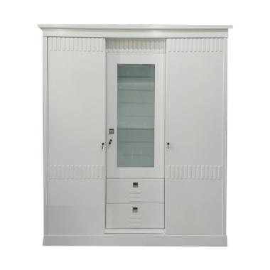 Starmax Qiara 3 Pintu Lemari Pakaian - White