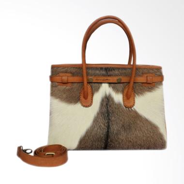 Kenes Leather Kulit Hermes Bulu Tas Wanita - White