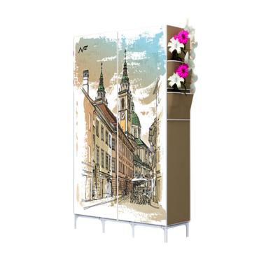 Risen London Coffee Portable Lemari Pakaian - Cokelat