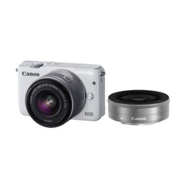 Canon EOS M10 Double Kit EF-M 15-45 ... Kamera Mirrorless - White
