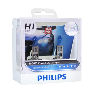 PHILIPS BLUE VISION ULTRA H1 (4000K) - LAMPU HALOGEN