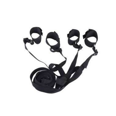 BDSM Under Bed Bondage Restraint Kit Handcuff Wrist Leg Tali Pengikat Kaki dan Tangan