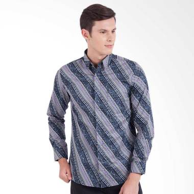 Jayashree Exclusive Rangga Slimfit ... Kemeja Batik Pria - Blue