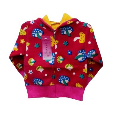 Import Kids Motif Mushrooms Jaket Bayi Perempuan - Fuschia