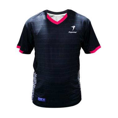 Flypower Mandalawangi 4 Kaos Badminton Pria - Black