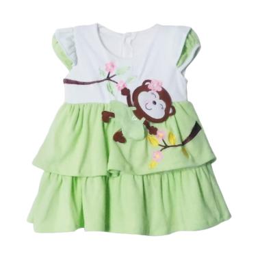 TWO MIX 2041 Monyet Cantik Dress Bayi - Hijau
