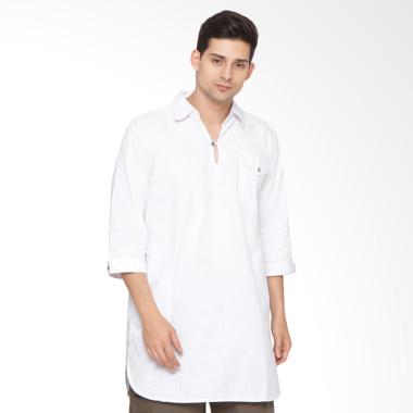 Zayidan Alhasan Baju Gamis Muslim Pria - Putih