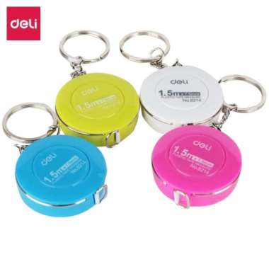 Deli Meteran Mini Plastik bahan pita fiberglass tidak mudah kerut 8214 / Deli Meteran Mini 8214 Hija