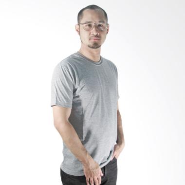 Nazoela Clothing Kaos Polos Pria - Grey Misty