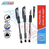 Pulpen Gel Joyko [JK-100/3 pcs] / Ballpoint Pena Pen Tinta Warna Hitam