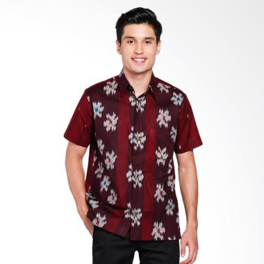 Batik Waskito Short Sleeve Cotton B ...  Pria - Red [HB LE 57112]