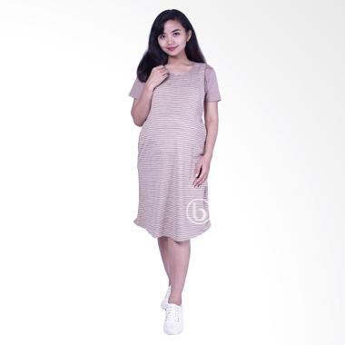 Mama Hamil DRO 883 Simple Modis Kaos Vivi Baju Dress Ibu Hamil - Cream Mama Hamil DRO 883 Simple Modis Kaos Vivi Baju Dress Ibu Hamil - Cream