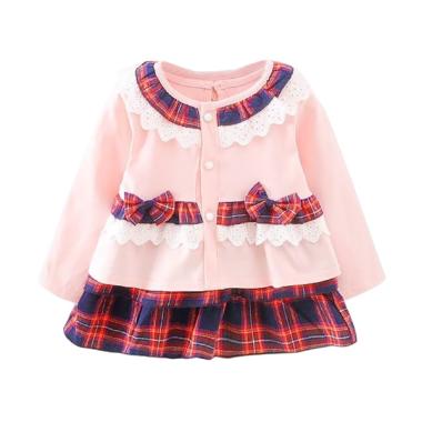 VERINA BABY Kotak Kotak Uniform Setelan Pakaian Anak - Pink