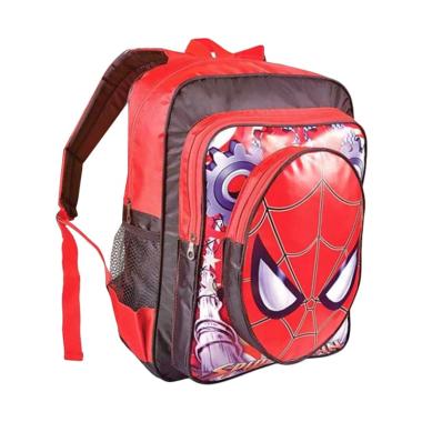 JAVA SEVEN Spiderman Sekolah Tas Ransek Anak Laki-laki - Merah Comb