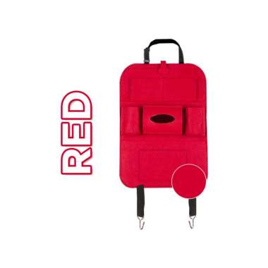 Car Seat Organizer Tas Belakang Jok Mobil Multifungsi Red