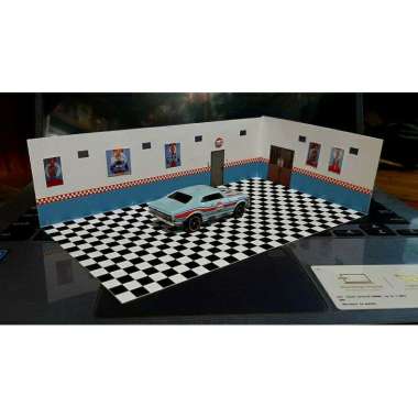 Part 6 Diorama Papercraft Garasi Gulf Diorama diecast hotwheels tomica matchbox jada dll