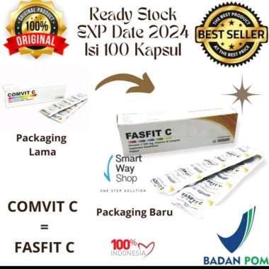 Comvit C Vitamin C 500 MG + B Complex 1 Box isi 100 Kapsul Ready Stock Termurah