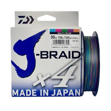 Senar PE Daiwa J Braid X4 150M Ukuran 30 Lb