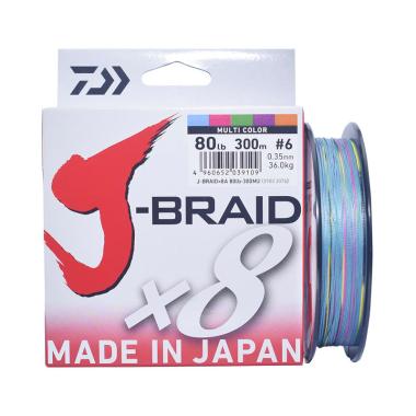 Senar PE Daiwa J Braid X8 300M Ukuran 80 Lb