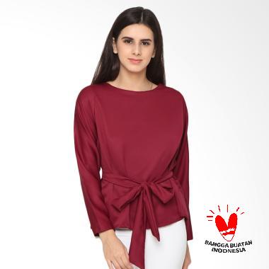 Jfashion Katsumi Blouse Tangan Panjang - Merah