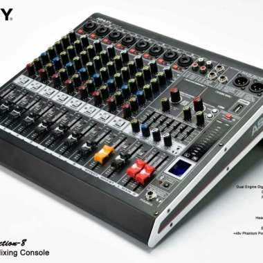 Mixer Ashley 8 Channel Selection-8 Bluetooth Usb Equalizer Original hitam