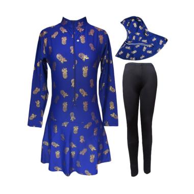 Rainy Collections Motif Nanas Baju Renang Muslim Dewasa